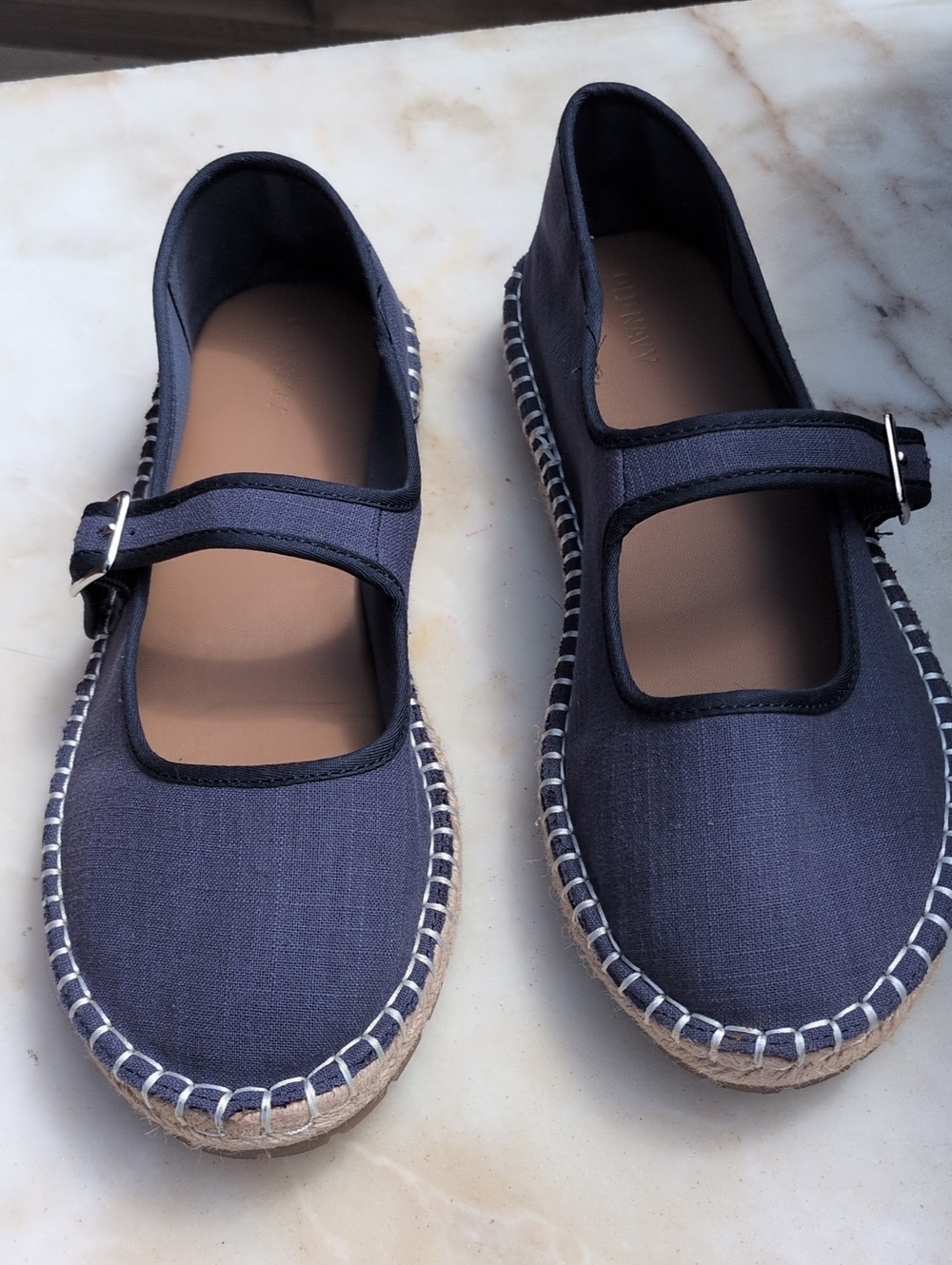 Old Navy Women’s Navy Mary Jane Espadrille Flats Size 10